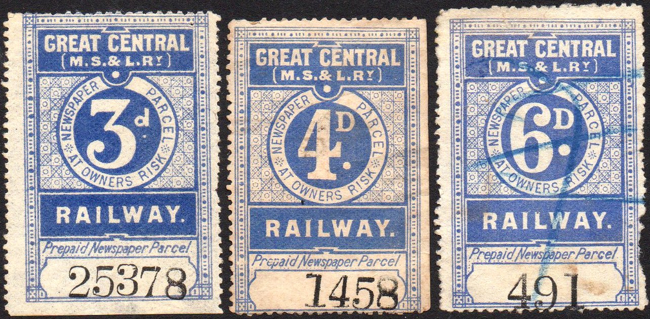 Great Central Railway Manchester Sheffield & Lincolnshire Railway GCR / MS&LR Newspaper Stamps 